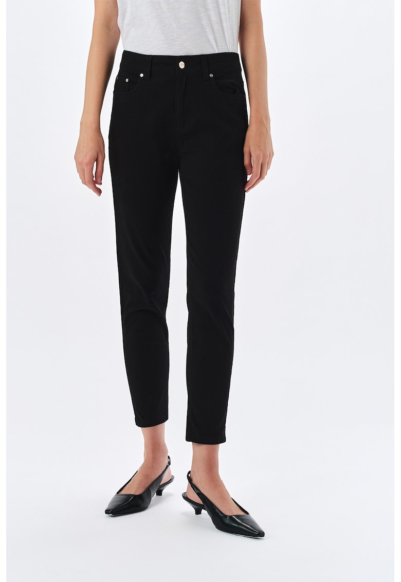 Pantaloni crop skinny - Negru