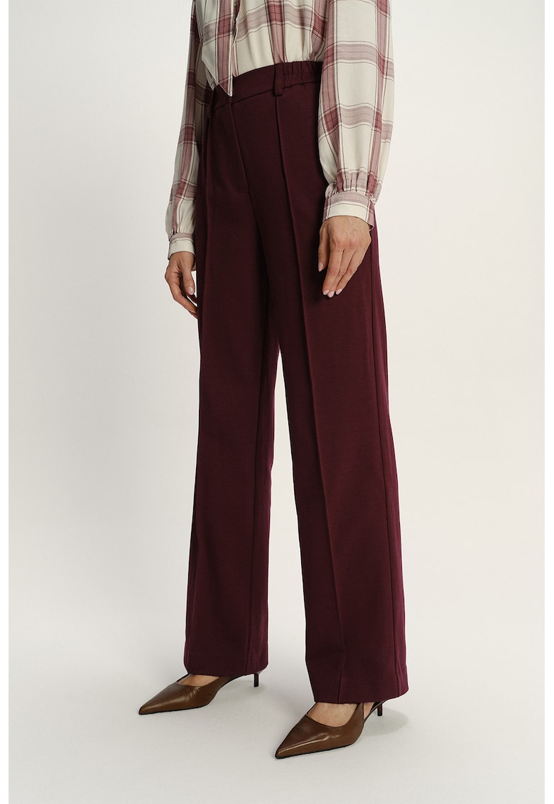 Pantaloni drepti din amestec de modal