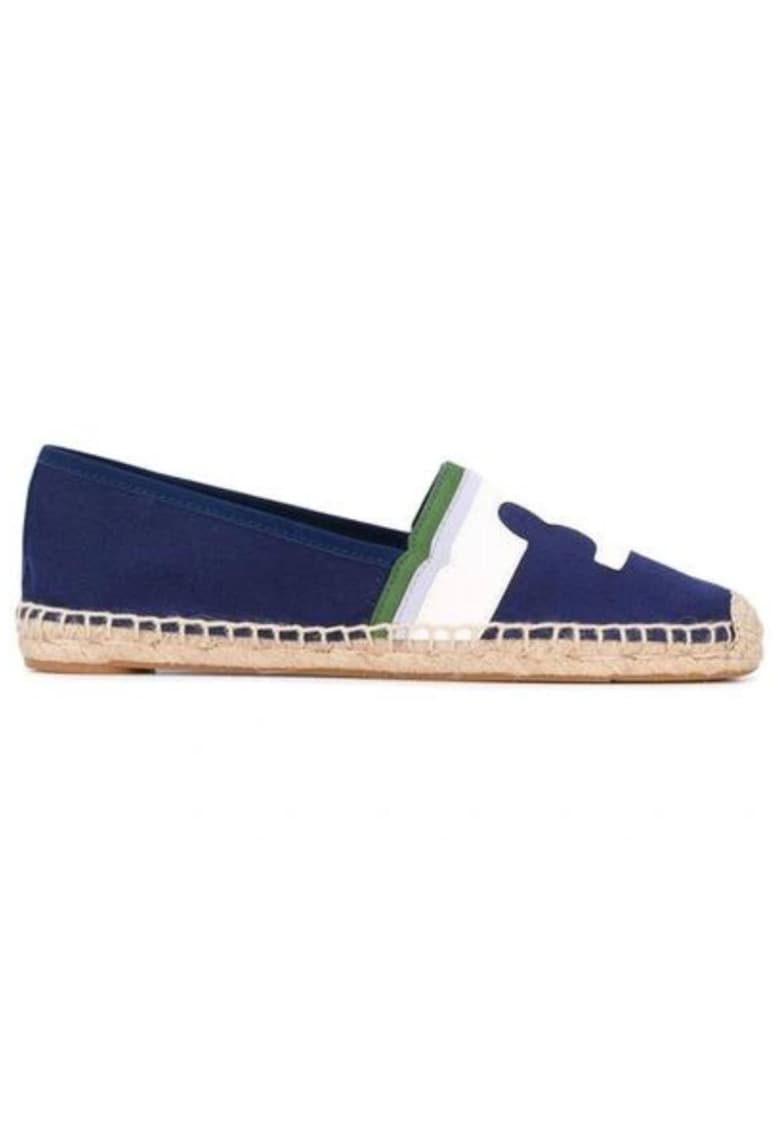 Espadrile cu insertii de piele Laguna Flat -