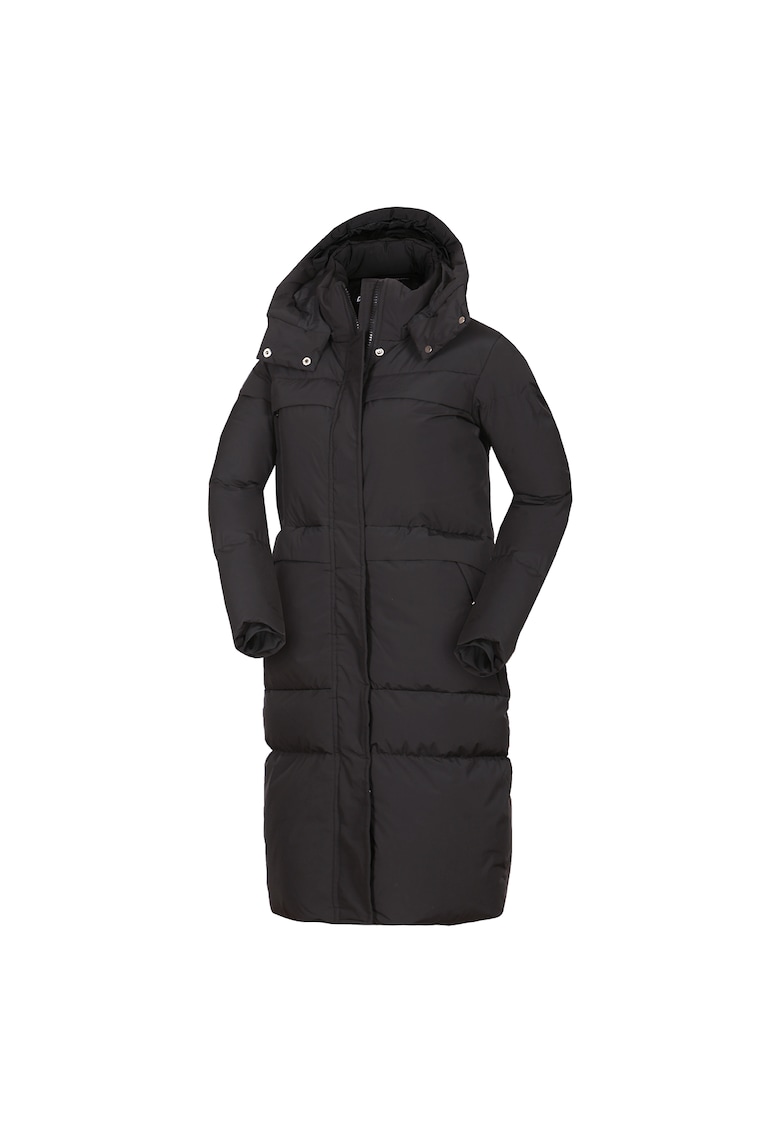 Geaca lunga cu fermoar Evelynn - Negru