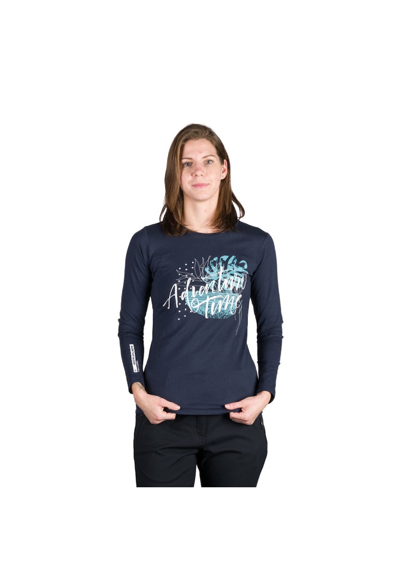 Bluza de bumbac organic cu imprimeu Diya - Blue nights