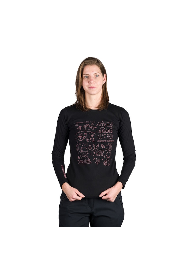 Tricou bumbac dama Riya - Negru