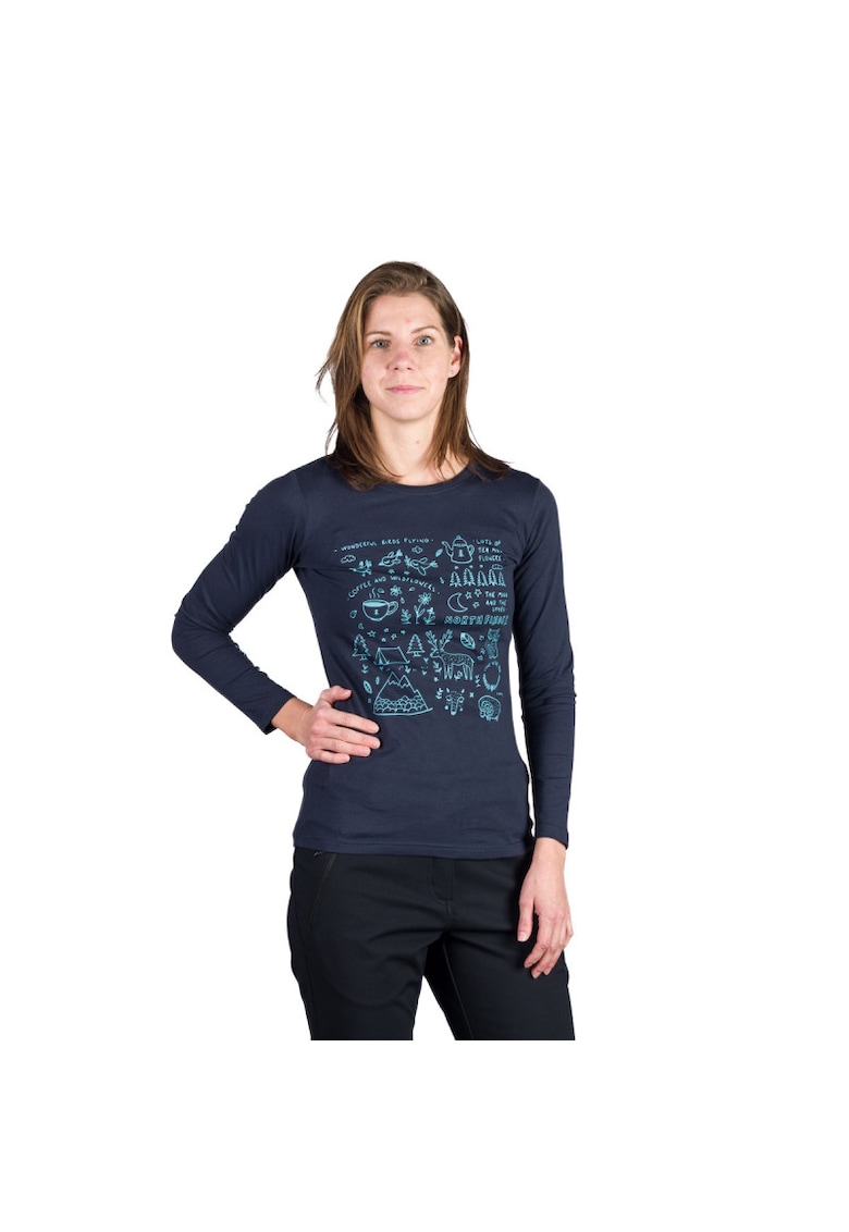 Tricou bumbac dama Riya - Blue nights