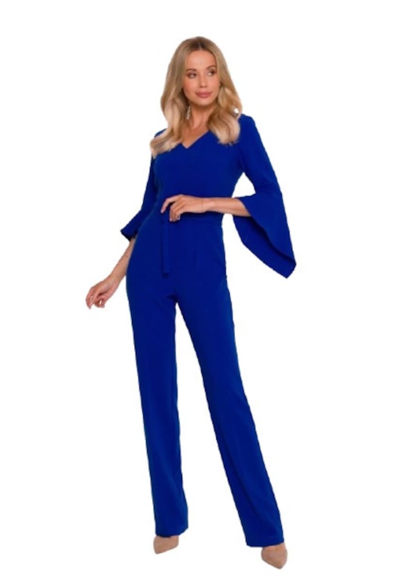 Salopeta - Cudmoda - S416 - Decolteu in V - Maneci 7/8 Fermoar poliester