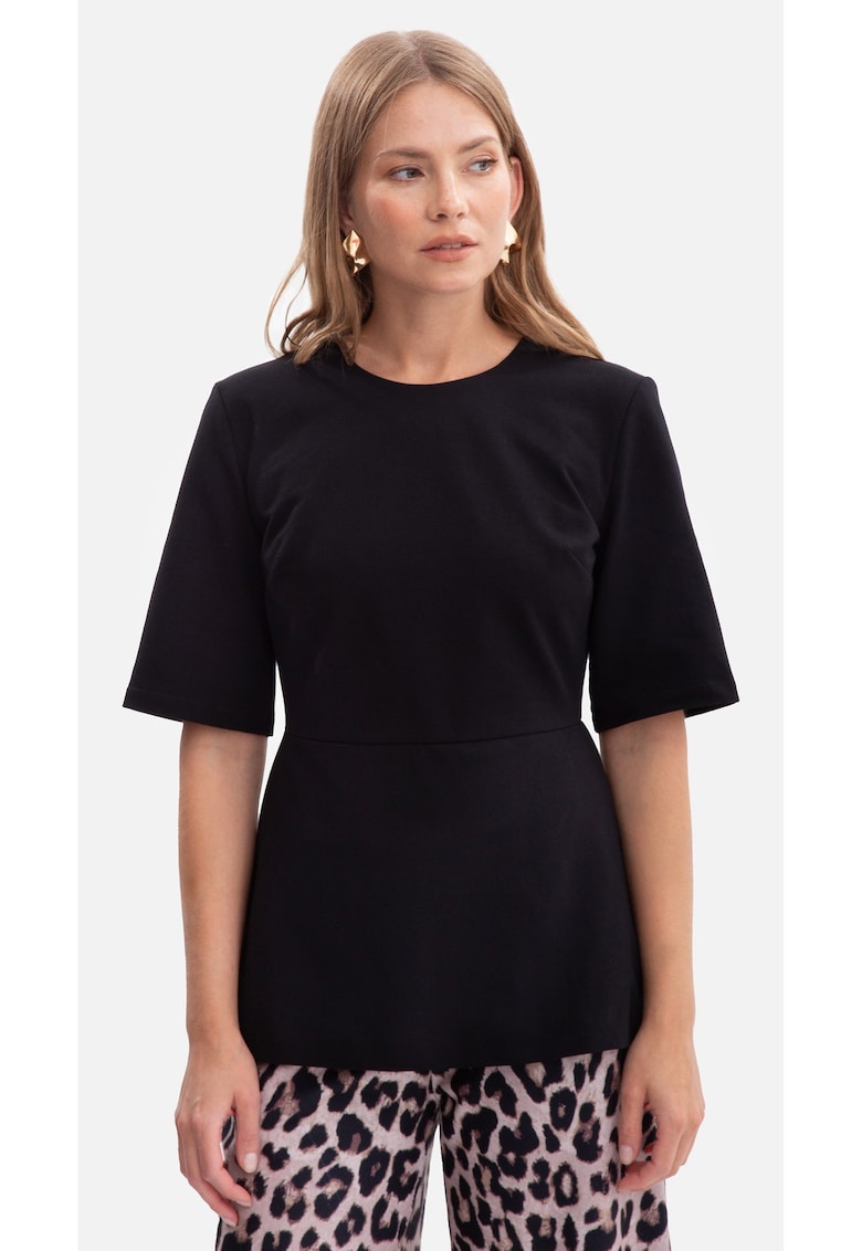 B305 material moale - maneci scurte - Negru