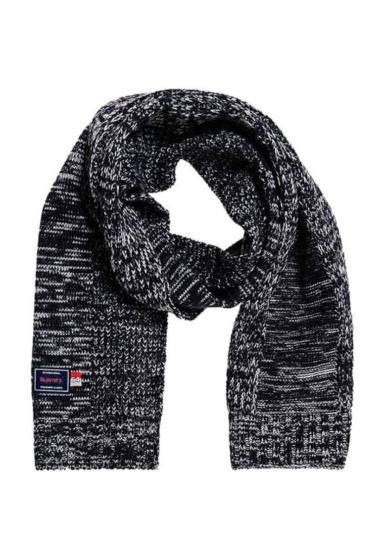 Fular barbati Superdry Stockholm - melanj albastru - 160x26cm - sezon toamna-iarna