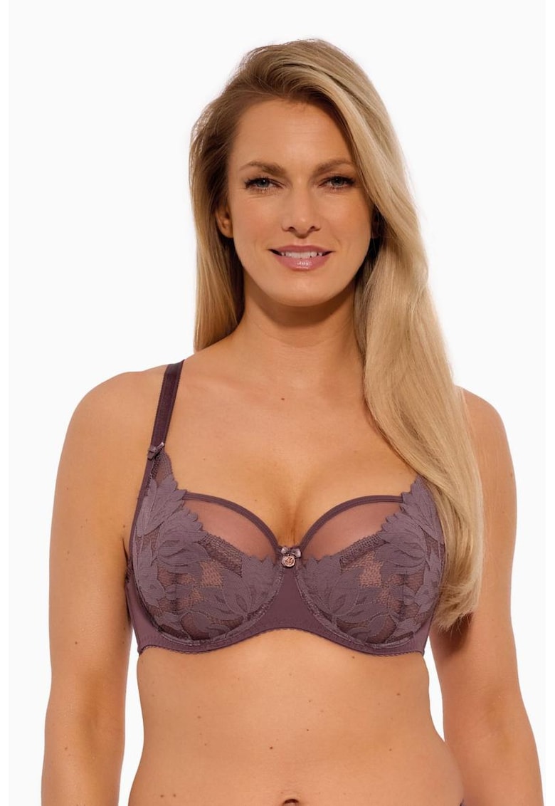 Sutien cu garnituri din dantela si model floral