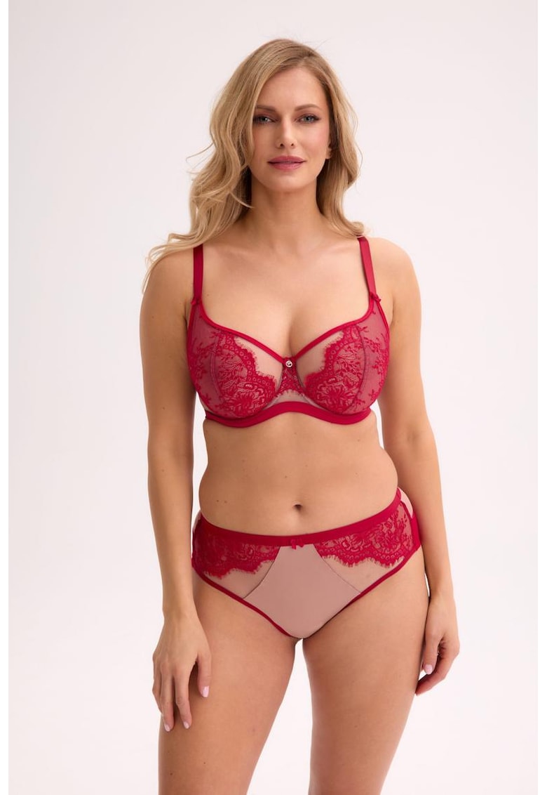 Chiloti hipster-brazilian cu garnituri de dantela Frida