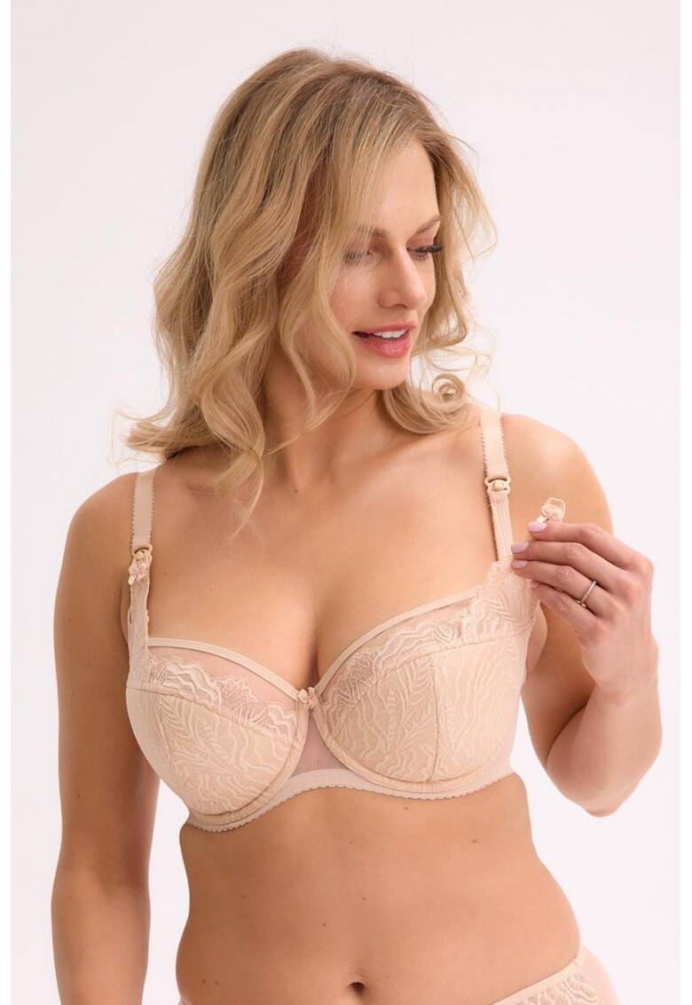 Sutien pentru alaptare cu garnituri semitransparente