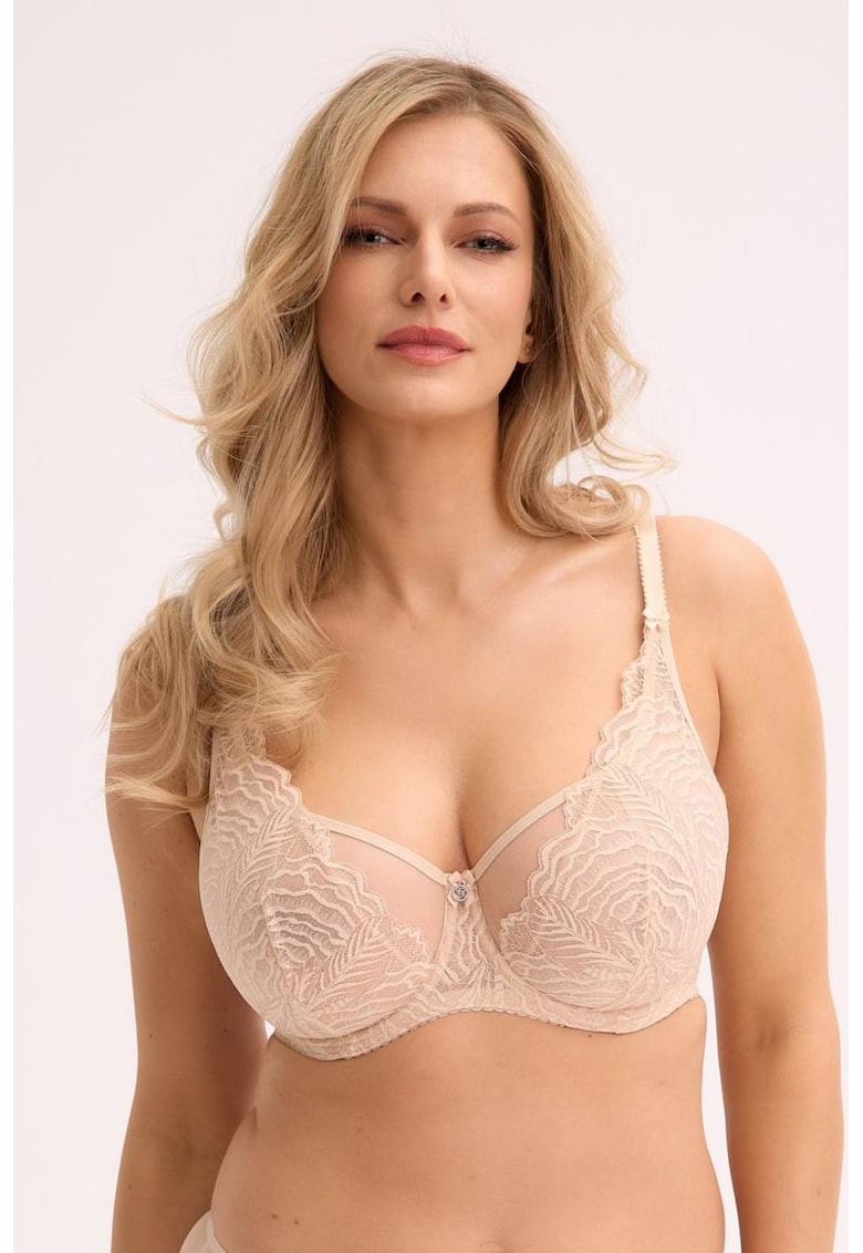 Sutien balconette cu insertii de dantela Jessia