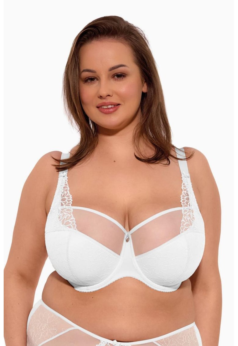 Sutien semi-captusit Maja cu dantela aplicata