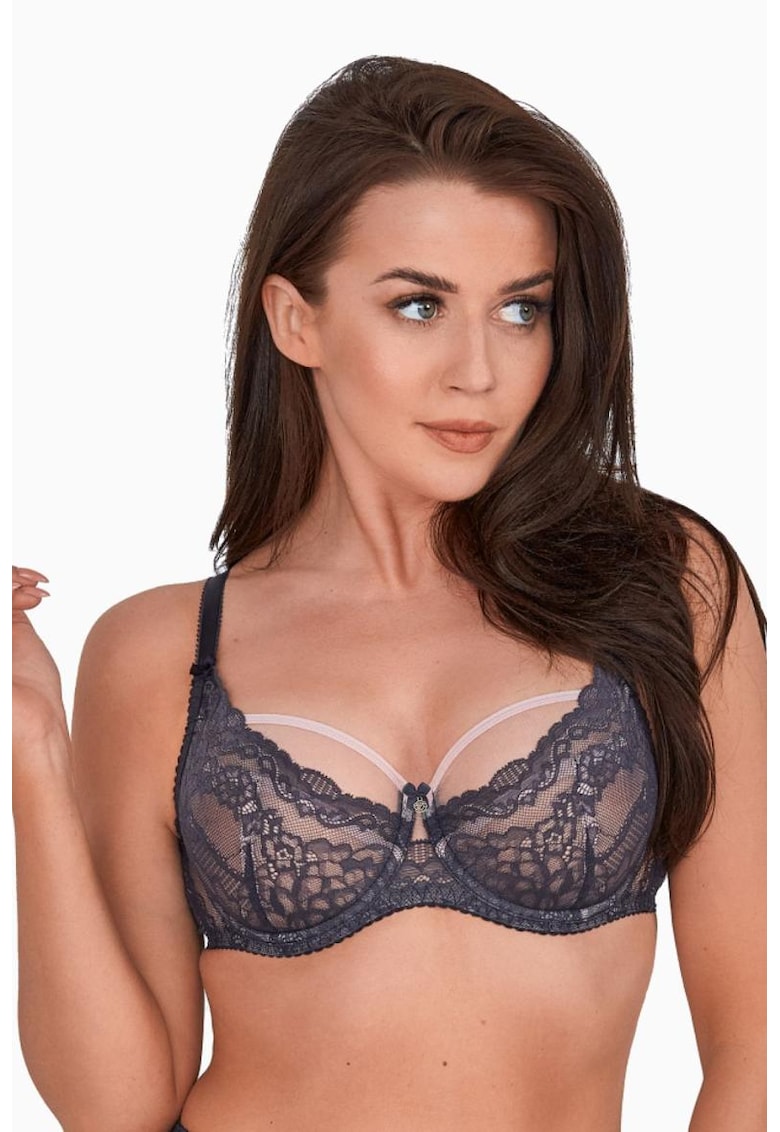 Sutien Natalia din dantela cu barete decorative