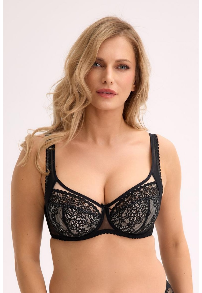 Sutien din tul si dantela cu broderie Sutien din tul si dantela cu broderie