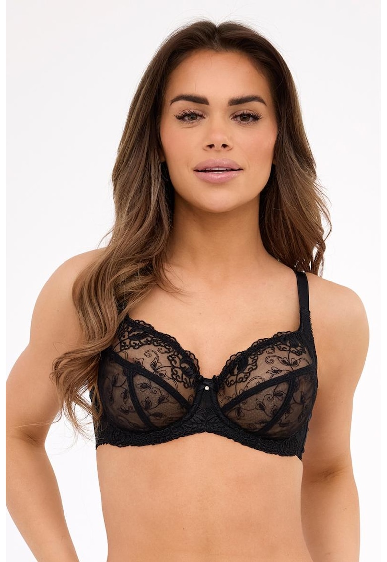 Sutien cu broderie si bretele ajustabile Sutien cu broderie si bretele ajustabile