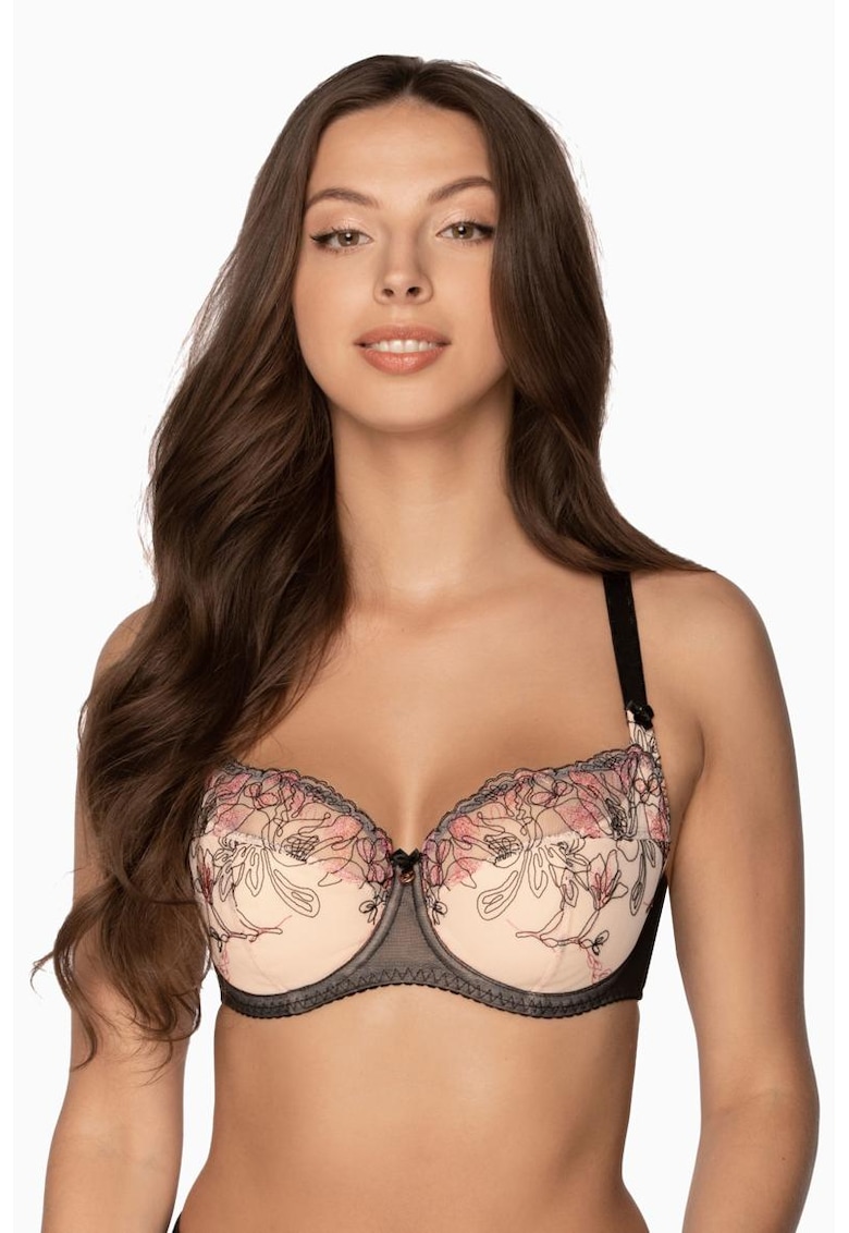 Sutien cu broderie florala