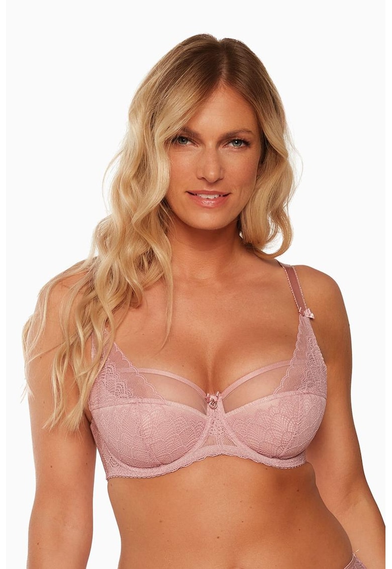 Sutien clasic cu dantela roz