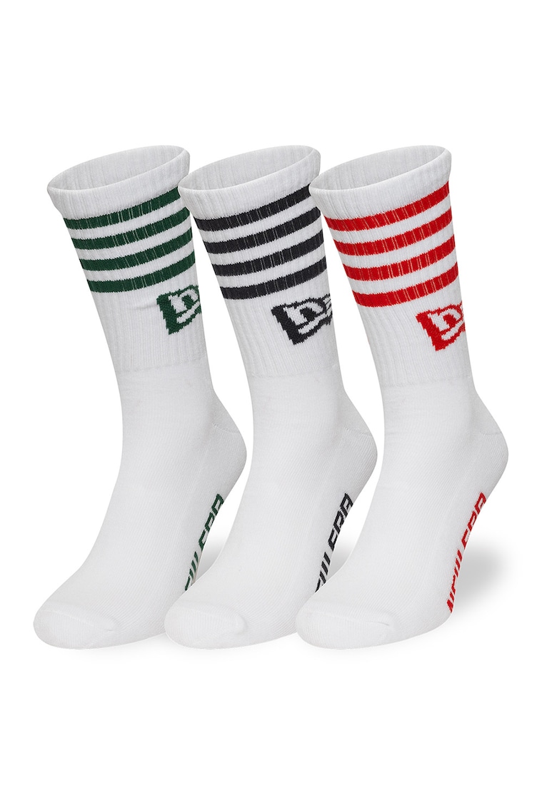 Set de sosete lungi unisex cu logo - 3 perechi