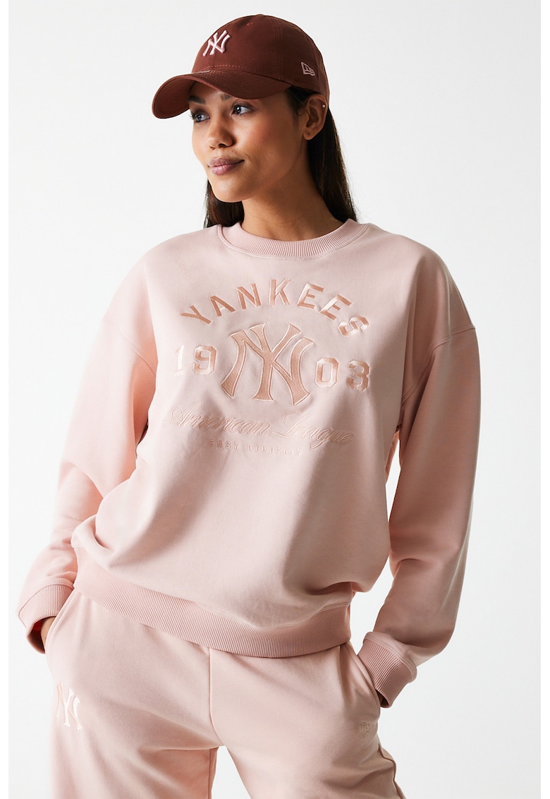 Bluza de trening cu maneci drop si logo brodat