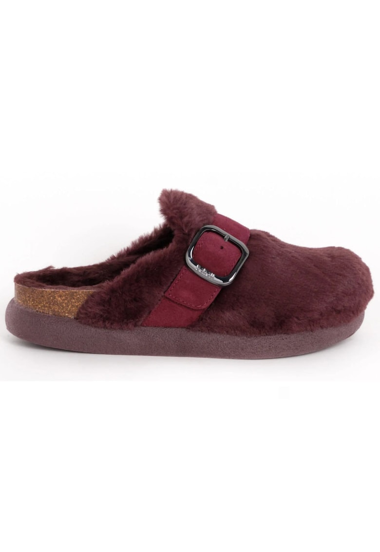 Saboti Ivy Big Buckle cu blana naturala -