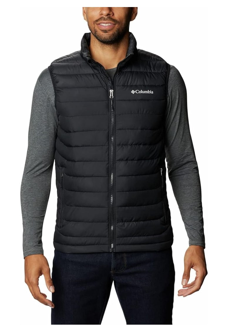 Vesta sport barbati Powder Lite II - poliester - rezistenta la apa - negru -