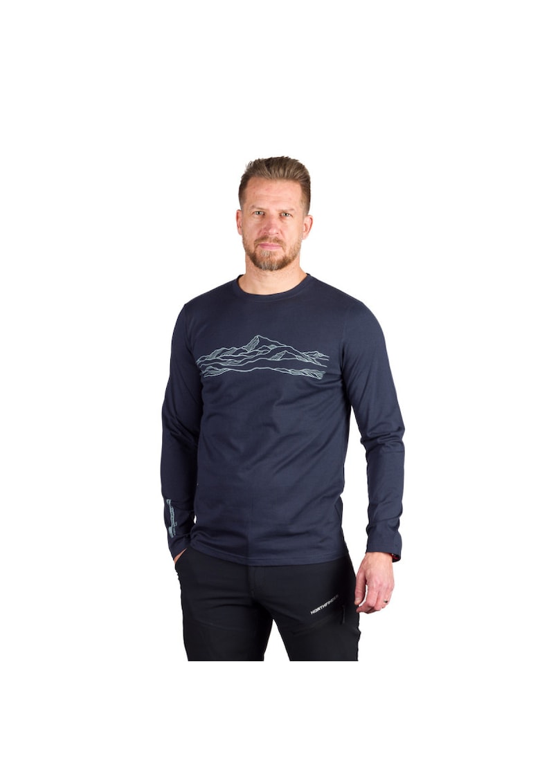 Tricou bumbac organic barbati Bodi - Albastru inchis