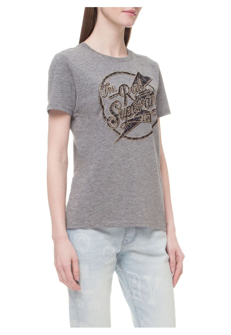 Tricou cu imprimeu Time Real Lace Entry Classic -