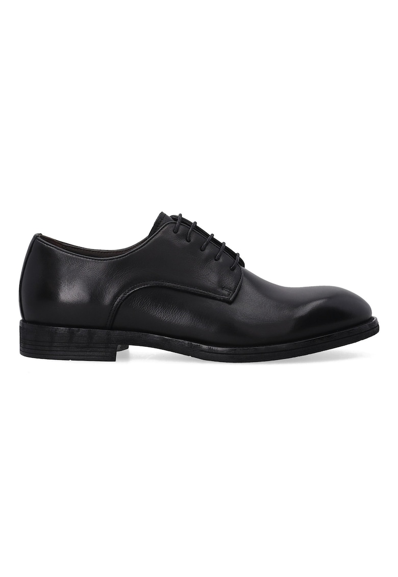 Pantofi derby din piele naturala - Negru