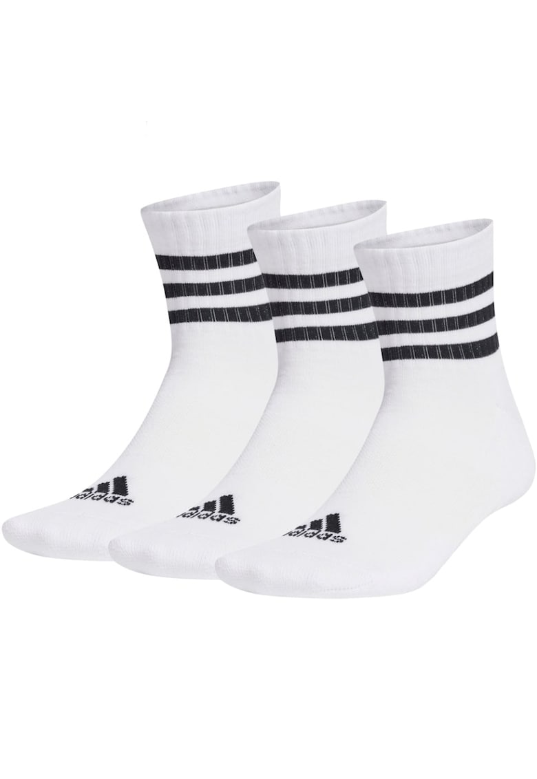 Set 3 perechi sosete  3-Stripes Cushioned Sportswear Mid-Cut