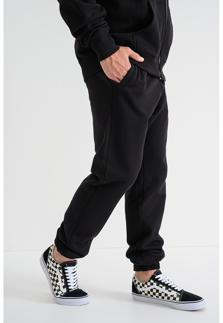 Pantaloni de trening cu talie elastica - Negru