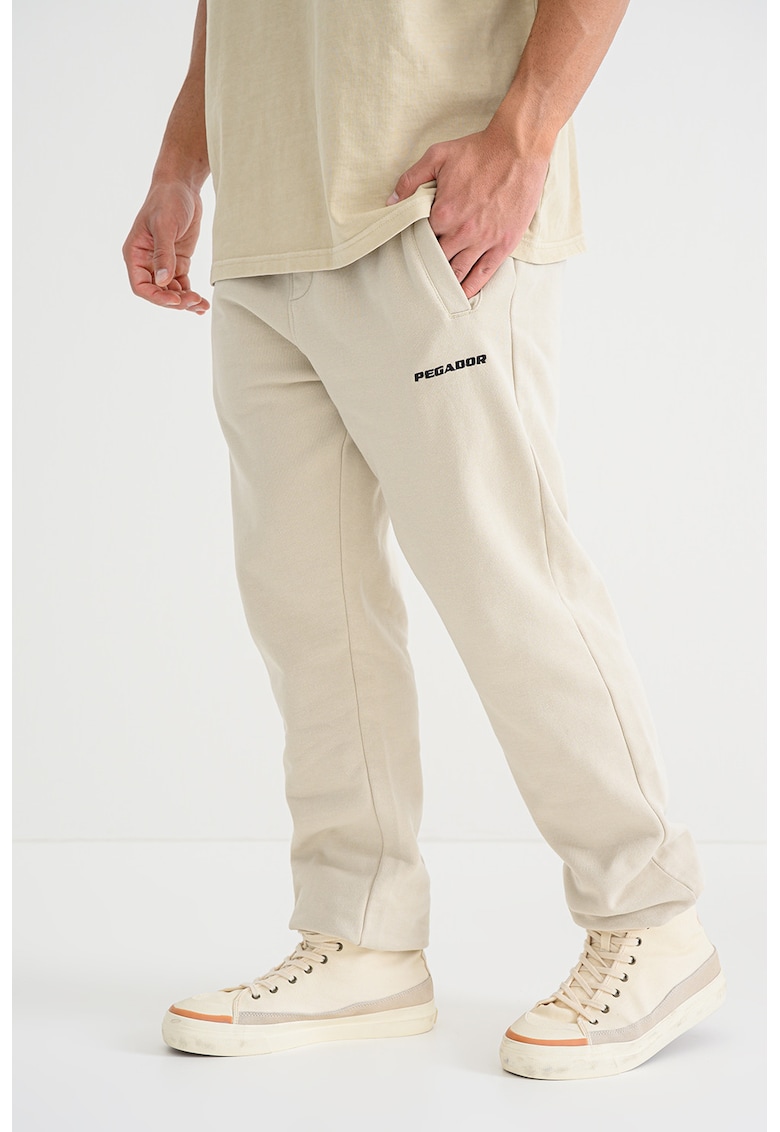 Pantaloni de trening cu talie elastica - Bej deschis