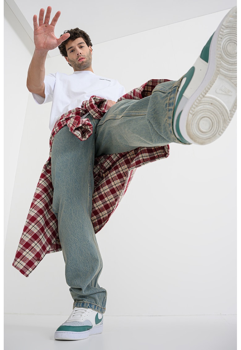 Tricou lejer din bumbac cu logo - Alb optic