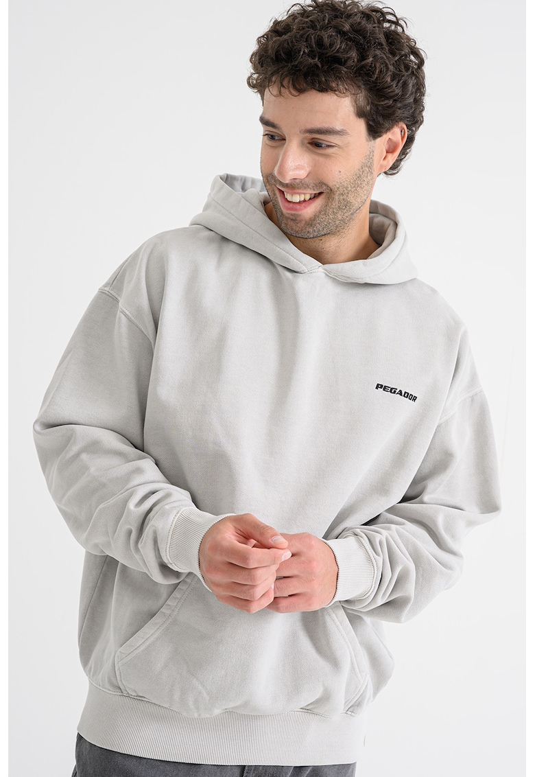 Hanorac lejer cu buzunar kangaroo - Gri deschis