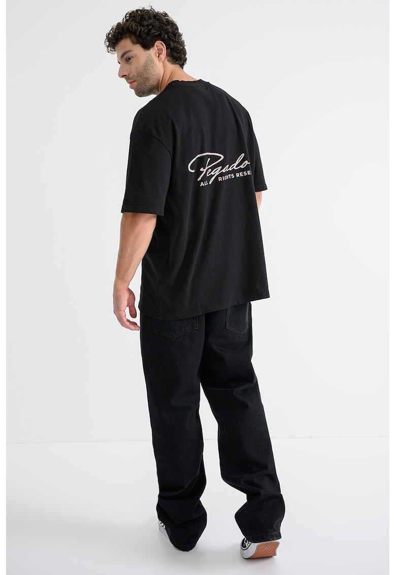 Tricou supradimensionat cu imprimeu logo Tricou supradimensionat cu imprimeu logo