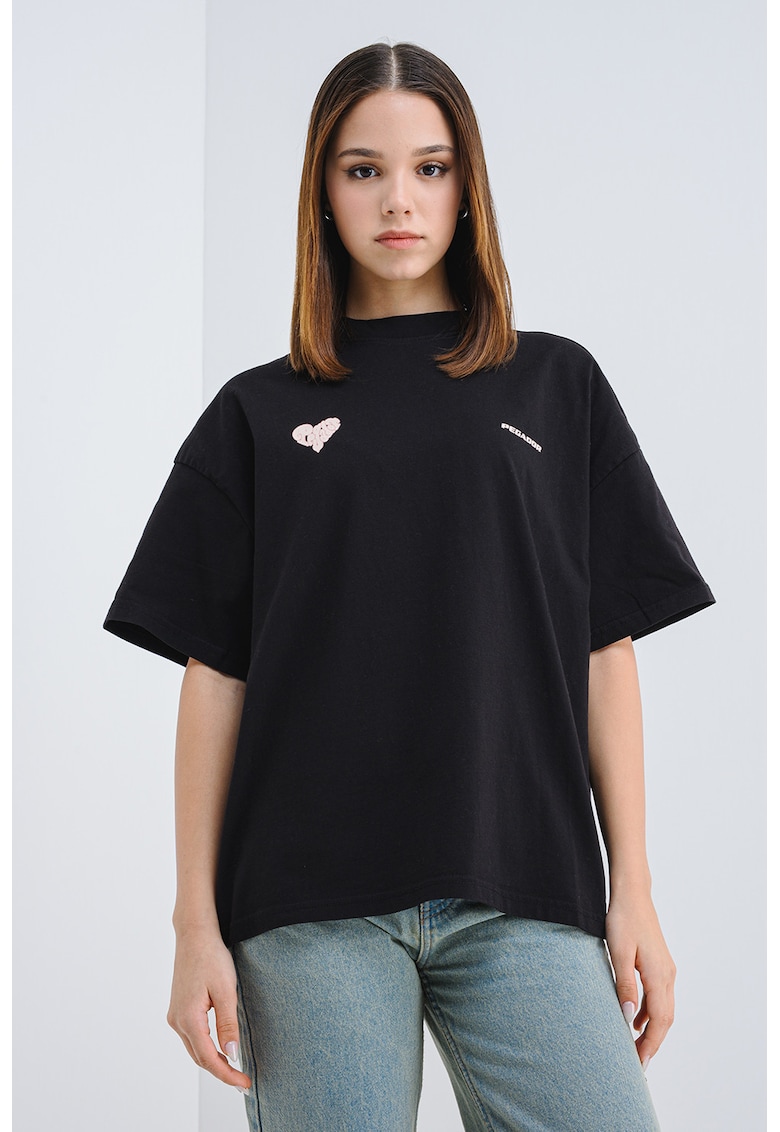 Tricou supradimensionat cu imprimeu logo Tricou supradimensionat cu imprimeu logo