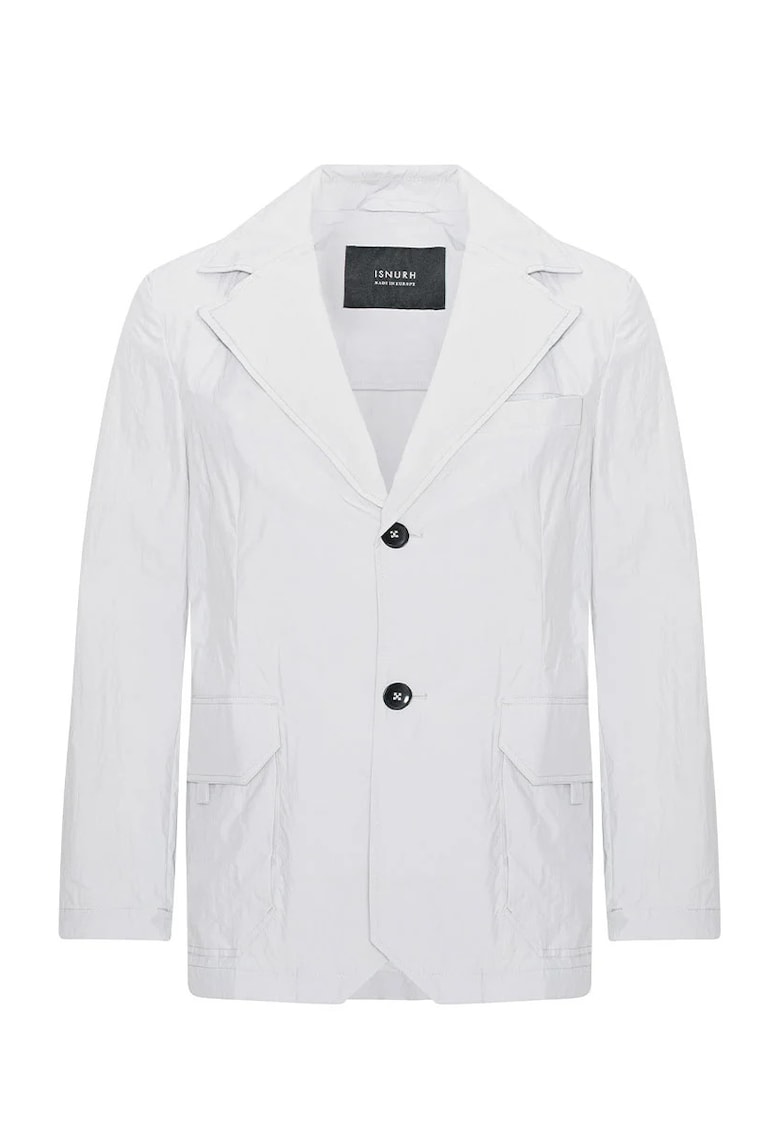 Sacou casual cu buzunare aplicate - inchidere prin doi nasturi