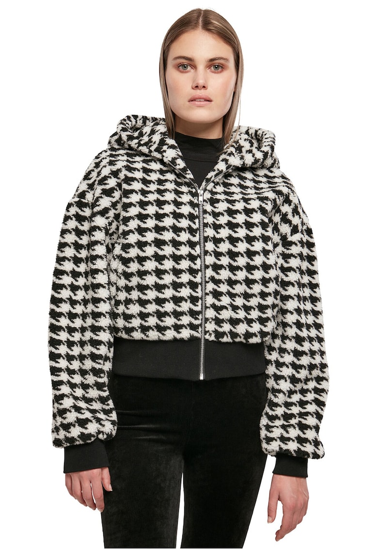 Jacheta crop houndstooth