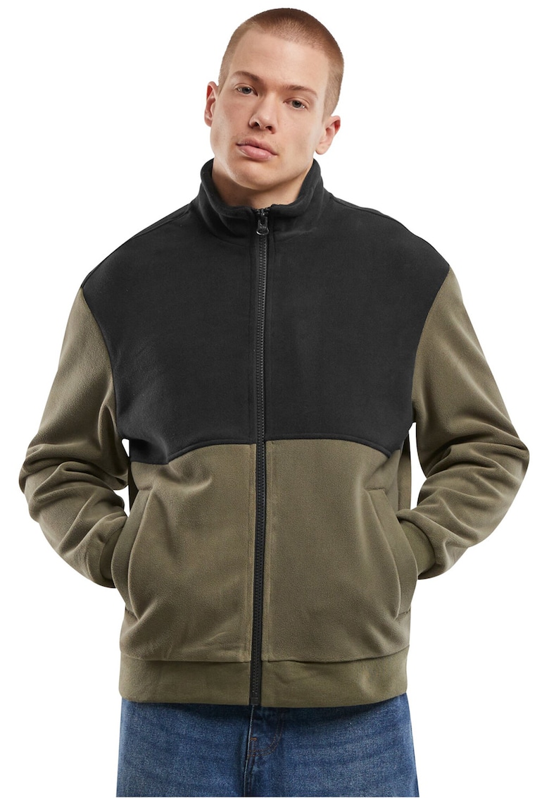 Jacheta colorblock cu buzunare laterale Jacheta colorblock cu buzunare laterale