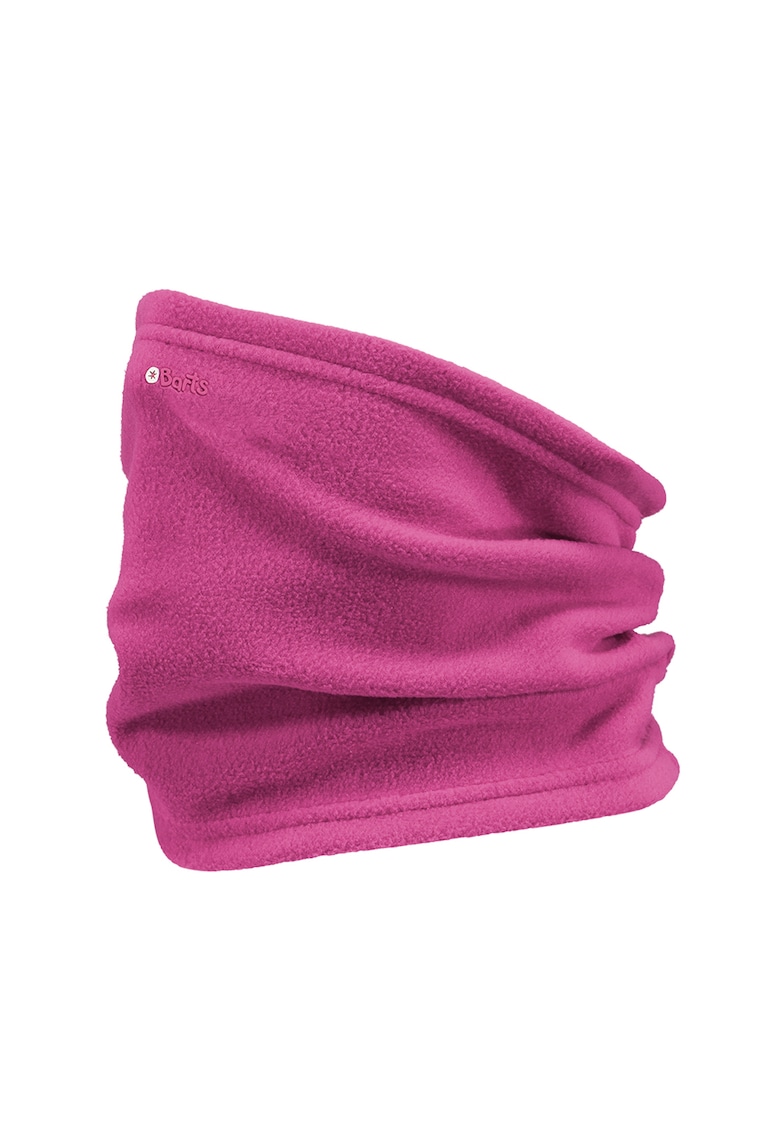 Fular circular din fleece cu logo pentru ski - Fucsia