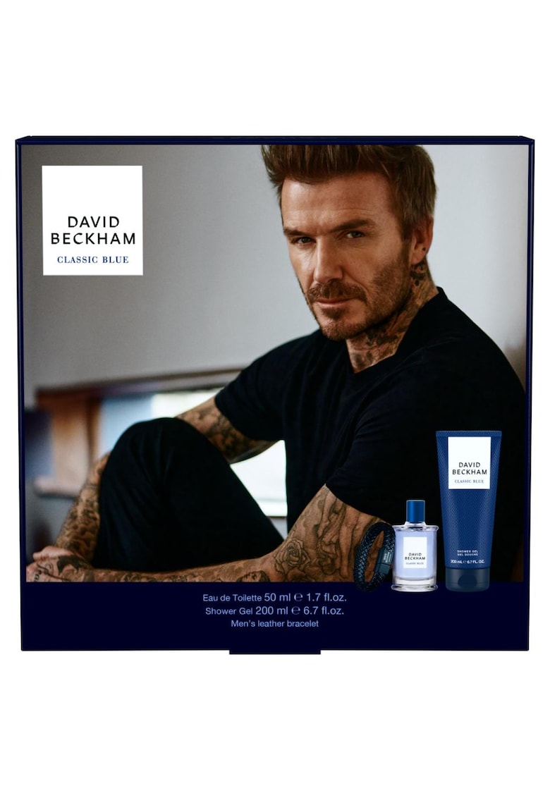 Set Classic Blue: Apa de Toaleta 50 ml + Gel de dus 200 ml + bratara de piele