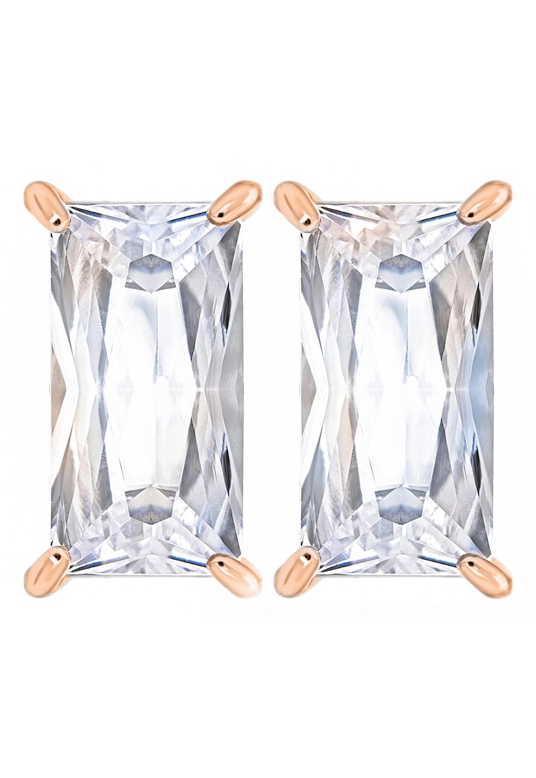 Cercei din otel inoxidabil hipoalergenic cu piatra zirconia - placati cu aur 14k Crystal Glam