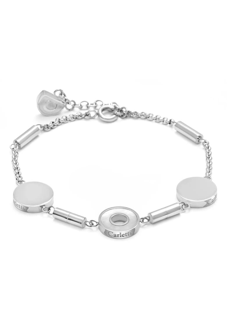 Bratara personalizabila din otel inoxidabil hipoalergenic - placata cu rodiu La Belle