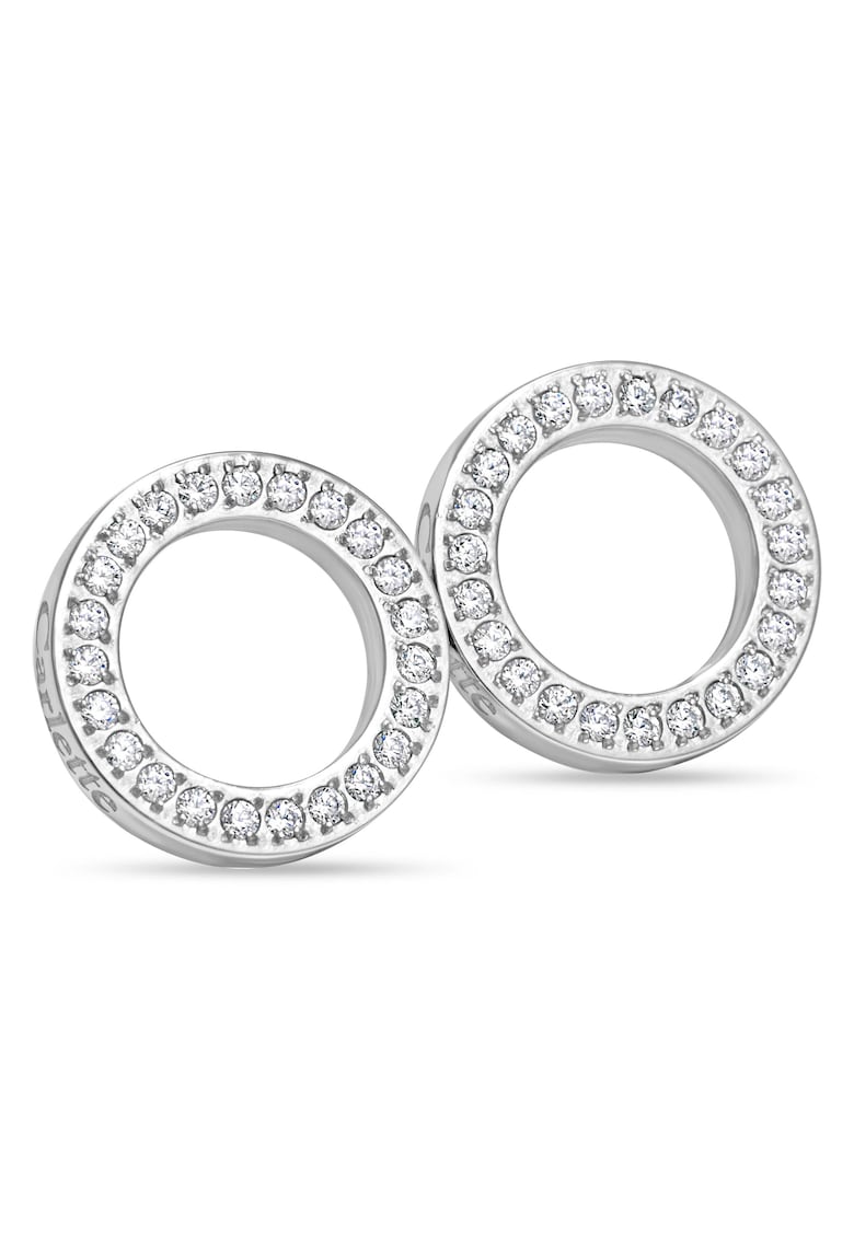 Cercei din otel inoxidabil hipoalergenic - placati cu rodiu Heavenly