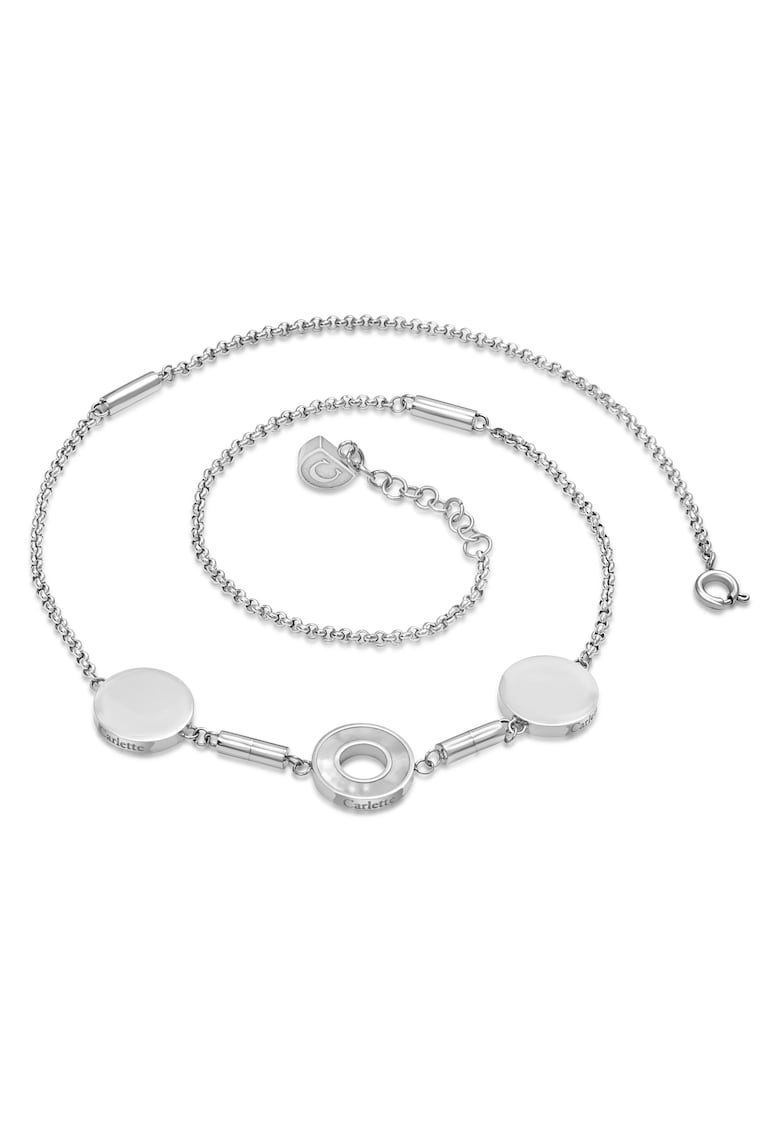 Colier personalizabil - din otel inoxidabil hipoalergenic - placat cu rodiu Le Collier