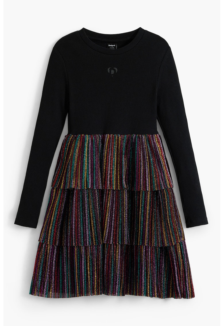 Rochie cu decolteu la baza gatului si maneci lungi