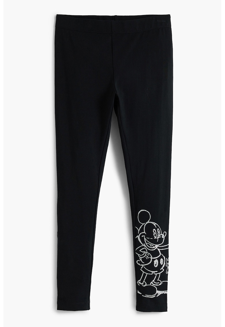 Colanti cu imprimeu Mickey Mouse - Negru