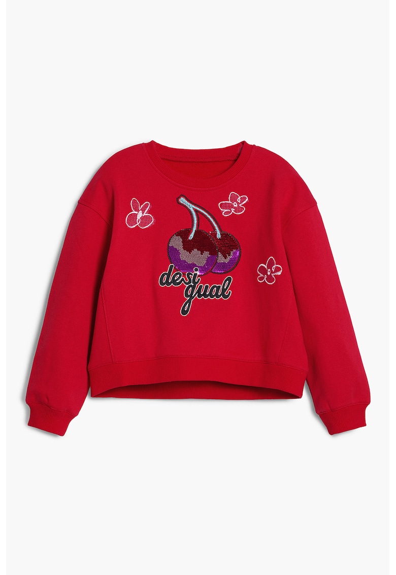 Bluza de trening din bumbac cu paiete