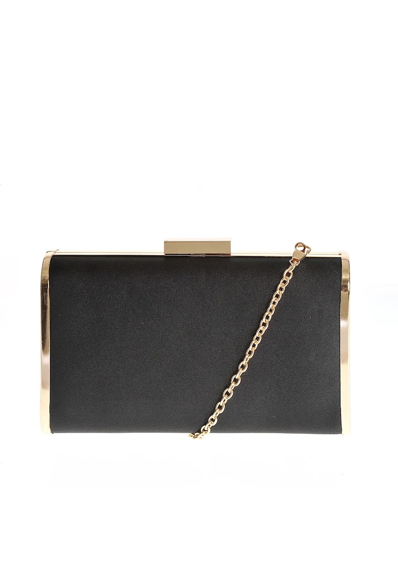Geanta plic neagra cu detalii aurii Geanta plic neagra cu detalii aurii