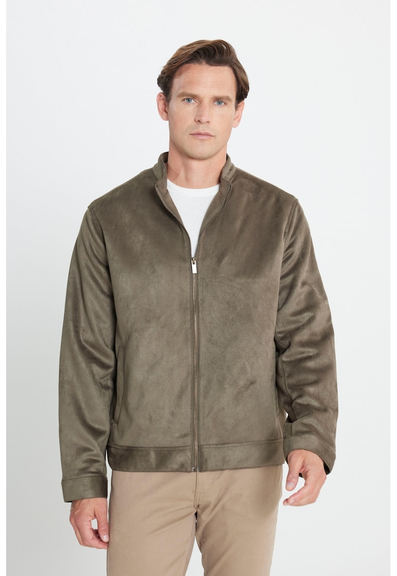 Jacheta cu fermoar si buzunare laterale