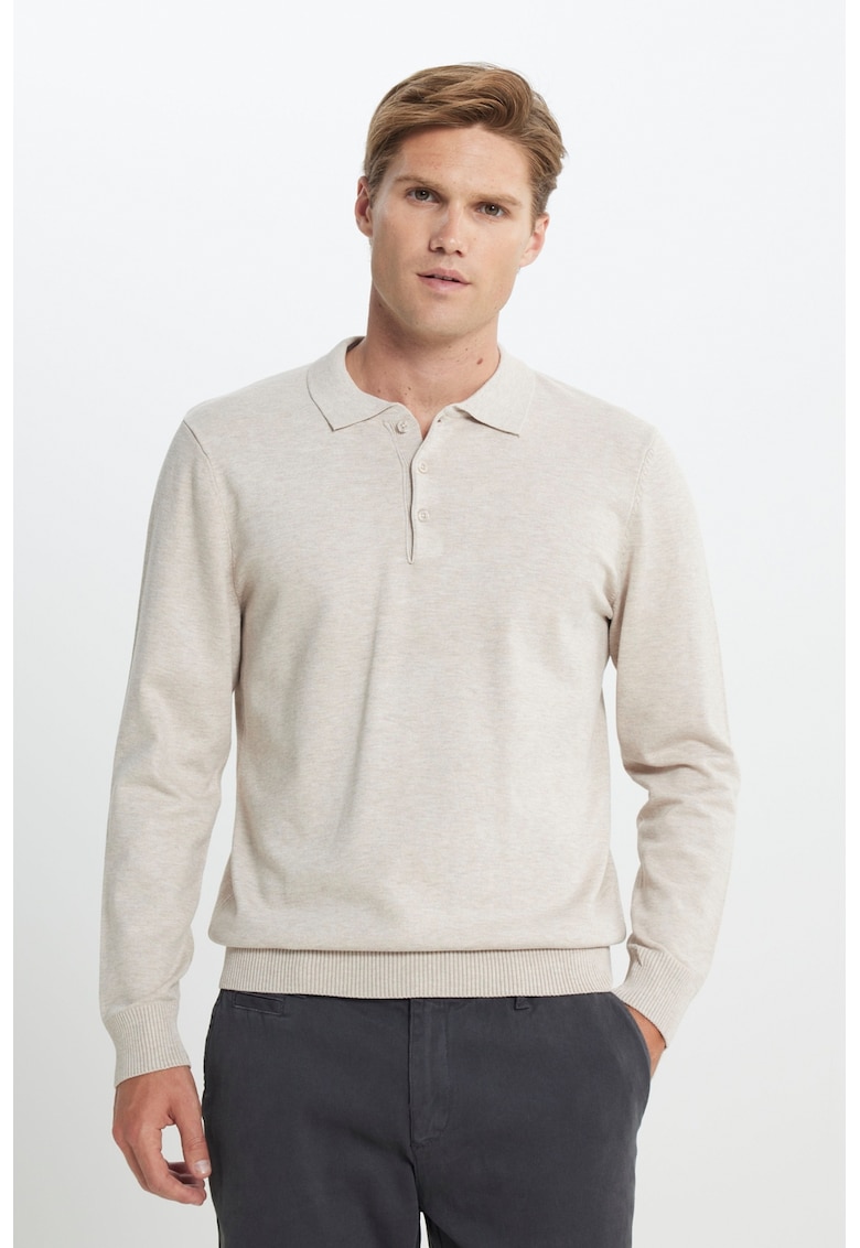 Pulover polo cu model uni
