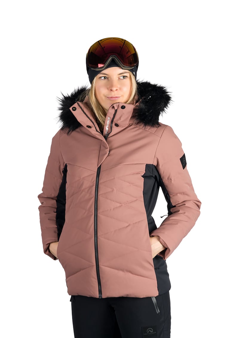 Geaca cu gluga si guler inalt pentru ski Abigayle